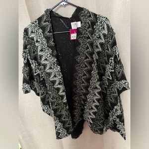 Cardigan black and white one size